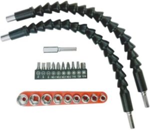 10. Flexible Screwdriver Drill Bit Extension, 22 pcs