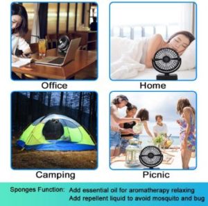 #10. Yostyle Portable Battery Camping Fan with LED Lantern