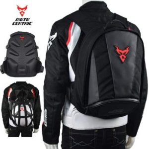 2. MotoCentric Motorcycle Leather Waterproof Backpack