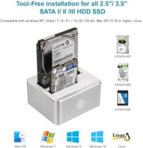 4. Unitek Aluminum External Hard Drive Docking Station