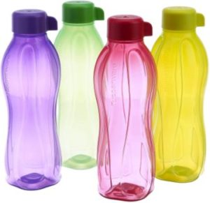 5. Tupperware Aquaslim Water Bottle, Set of 4