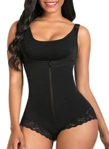 6. SHAPERX Open Bust Bodysuit for Women