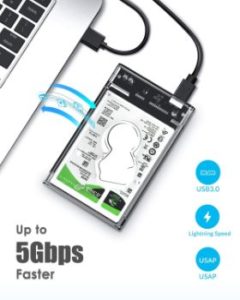 9. ORICO 2.5 USB 3 External Hard Drive Enclosure