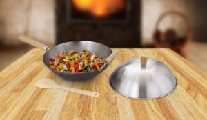 2. Helen Chen's Asian Kitchen Flat Bottom Wok