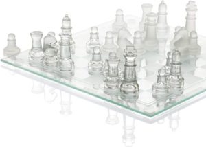 8. SRENTA 10 Fine Glass Chess Game Set