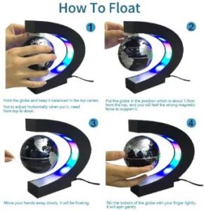 9. Estefanlo Floating Globe with LED Lights