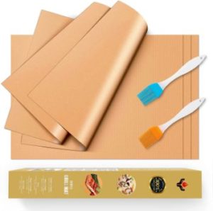 7. YRYM HT Copper Grill Mat and Bake Mat