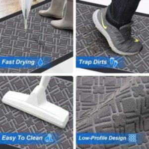 10. KMAT Rubber Door Mat for Indoors and Outdoors