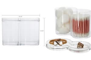 Plastic Cotton Ball and Swab Holder