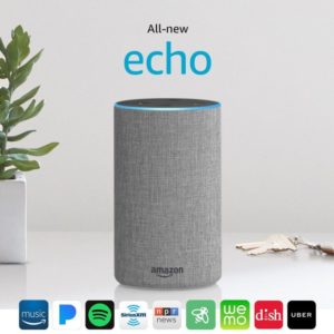 Heather Gray Fabric 2nd Generation Amazon Echo Speaker