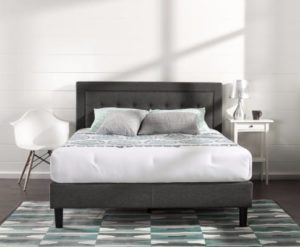 #1. Upholstered Button Tufted Premium Platform Bed