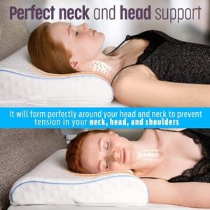 #1. Adjustable Ergonomic Contour Pillow With Cover