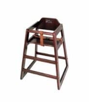 3. Wooden High Chair, Mahogany