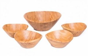 #4. Bamboo Salad Bowl Set | Set of 5