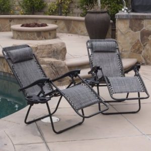 #4. 2-Pack Zero Gravity Chairs Patio Lounge