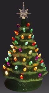 #4. Lighted Tabletop Ceramic Tree