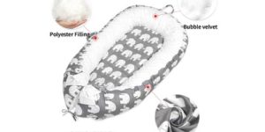5. Mamibaby Soft Cotton Newborn Lounger for Crib