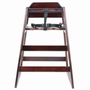 #6. Wooden High Chair, Walnut