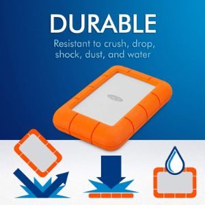 12. LaCie Rugged Mini 5TB External Hard Drive Portable HDD