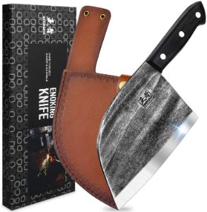 13. ENOKING Serbian Chef Knife Meat Cleaver