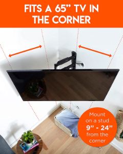 7. ECHOGEAR Corner TV Wall Mount For TVs Up To 65