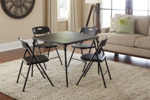 9. COSCO 5-Piece Folding Table and Chair Set